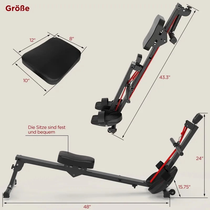 【2026】Water Rowing Machine T Bar Design Steel Construction Home Gym Fitness Equipment 80kg Capacity