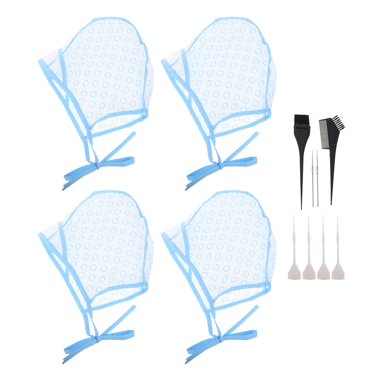 

12 шт., набор аксессуаров для окрашивания волос, регулируемый ПВХ, для домашнего использования в салоне с отверстиями, стиль «сделай сам», универсальная окраска волос