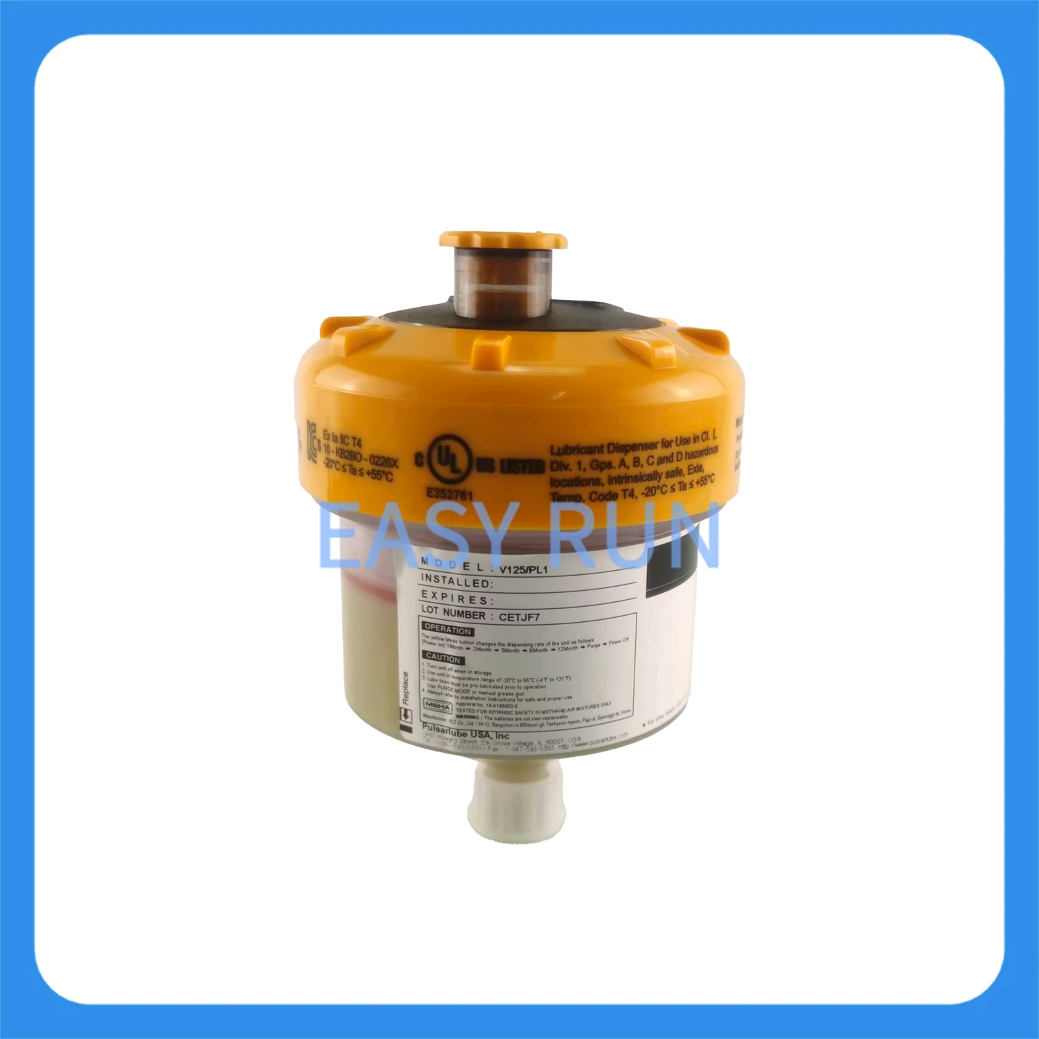 Pulsarlube V125/V250 Electro Chemical Single Point Automatic Lubricator ( Variable Timer LED Unit )