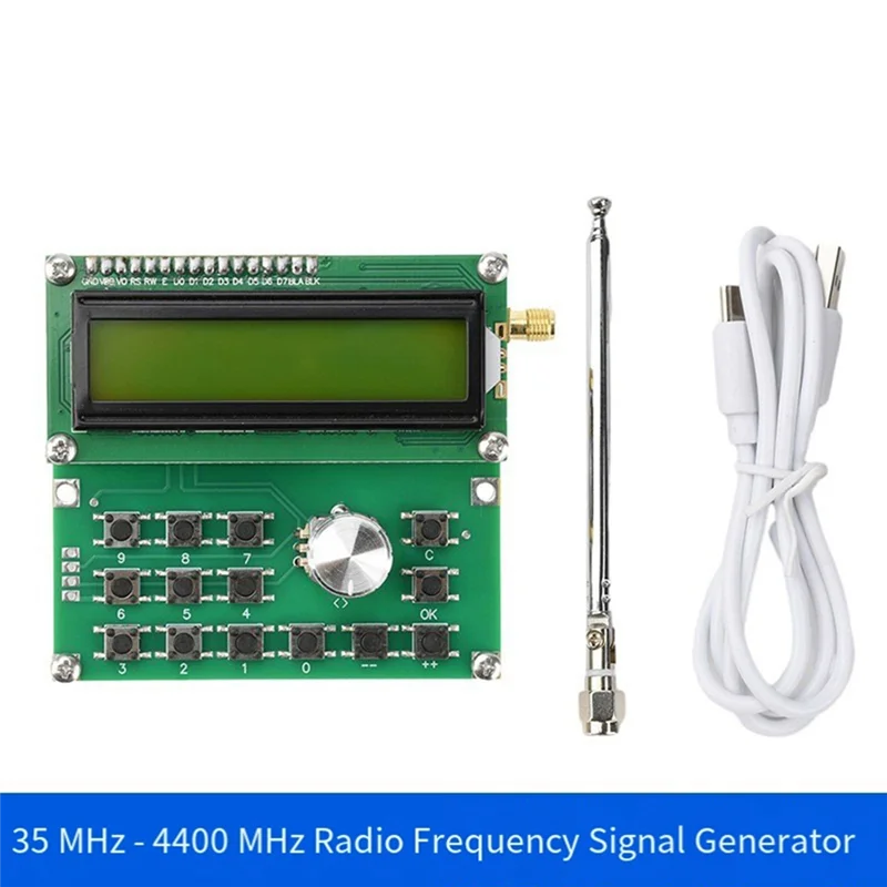 ABNO-35Mhz-4400Mhz RF สัญญาณสัญญาณ ADF4351 สัญญาณ 1K/10K/100K/1M ความแม่นยําสูงเอาต์พุตความถี่
