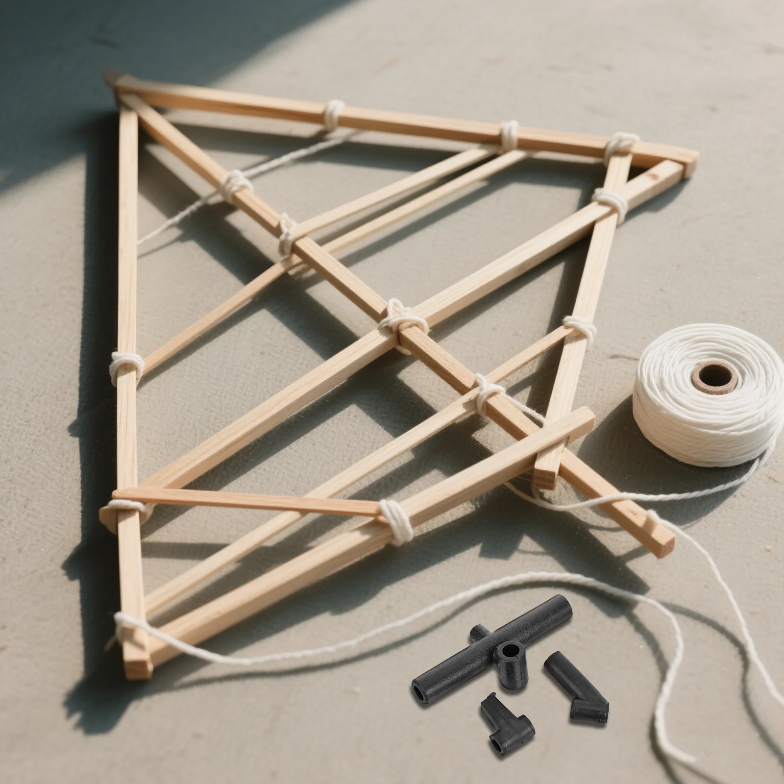 12-delige vliegeraccessoires Diy staafmontage onderdelen connector kunststof frame zwart benodigdheden vast