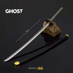 Ghost Anction Weapon 26cm Autumn Frost Swords Game Peripherals Metal Katana Model Replica Samurai Uncut Knife Ornaments Toys Boy