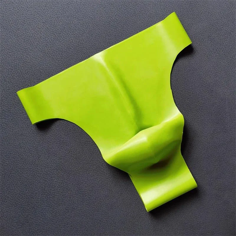 ملابس داخلية للرجال اللاتكس G-سلاسل مثير سلس سيور المطاط ملخصات ملهى ليلي نادي القطب الرقص الذكور الملابس الداخلية سيسي سراويل BF ﻿