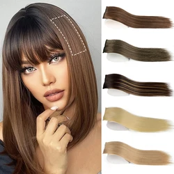 Synthetic Hair Pads Invisible Seamless Clip In Hair Extension Increase Hair Top Side Cover Hairpiece Hair Piece