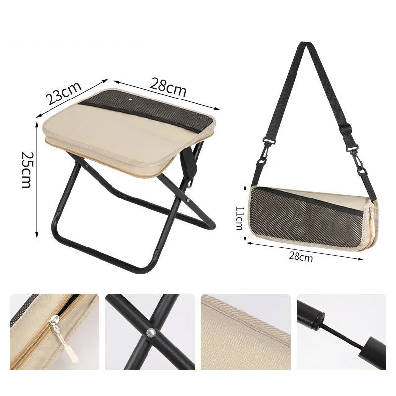 

Складной табурет 2 в 1, для уличных стульев и хранения вещей | Портативный табурет на плечо для отдыха, кемпинга, пеших прогулок, рыбалки
