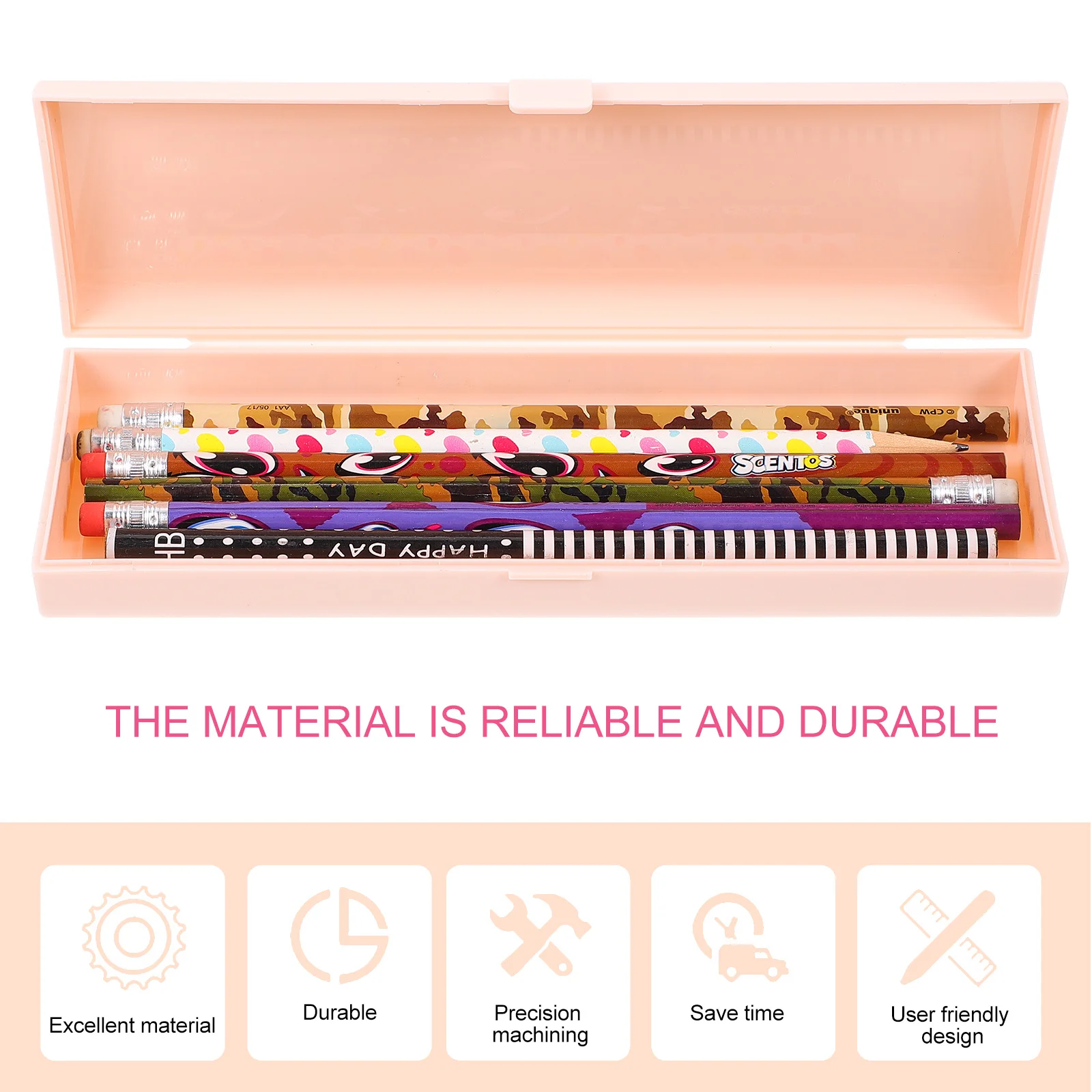 

1Pcs Portable Stationery Storage Box Pencil Case School Supply Organizer Practical Pen Storage Box Pencil Case