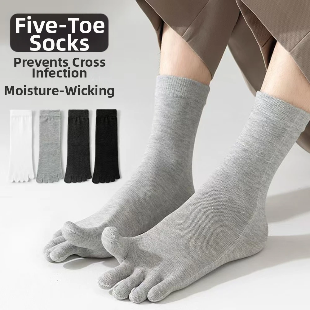 Split Toe Socks Hosiery Men's Five Finger Socks Odor Resistant Breathable Five Toe Socks Anti-slip Cotton Sports Socks Soccer