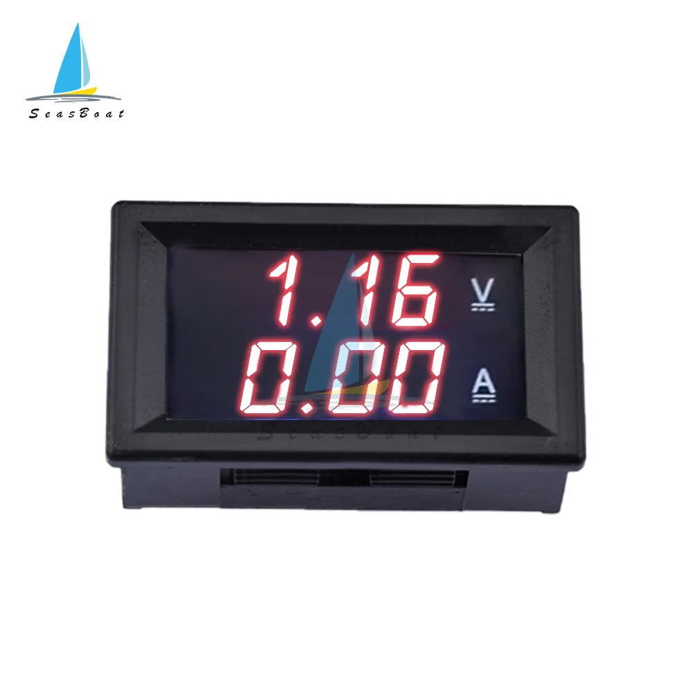 DC100V 10A 50A 100A Digital Voltmeter Ammeter Dual Display Voltage Detector Current Meter Panel Amp Volt Gauge 0.28\