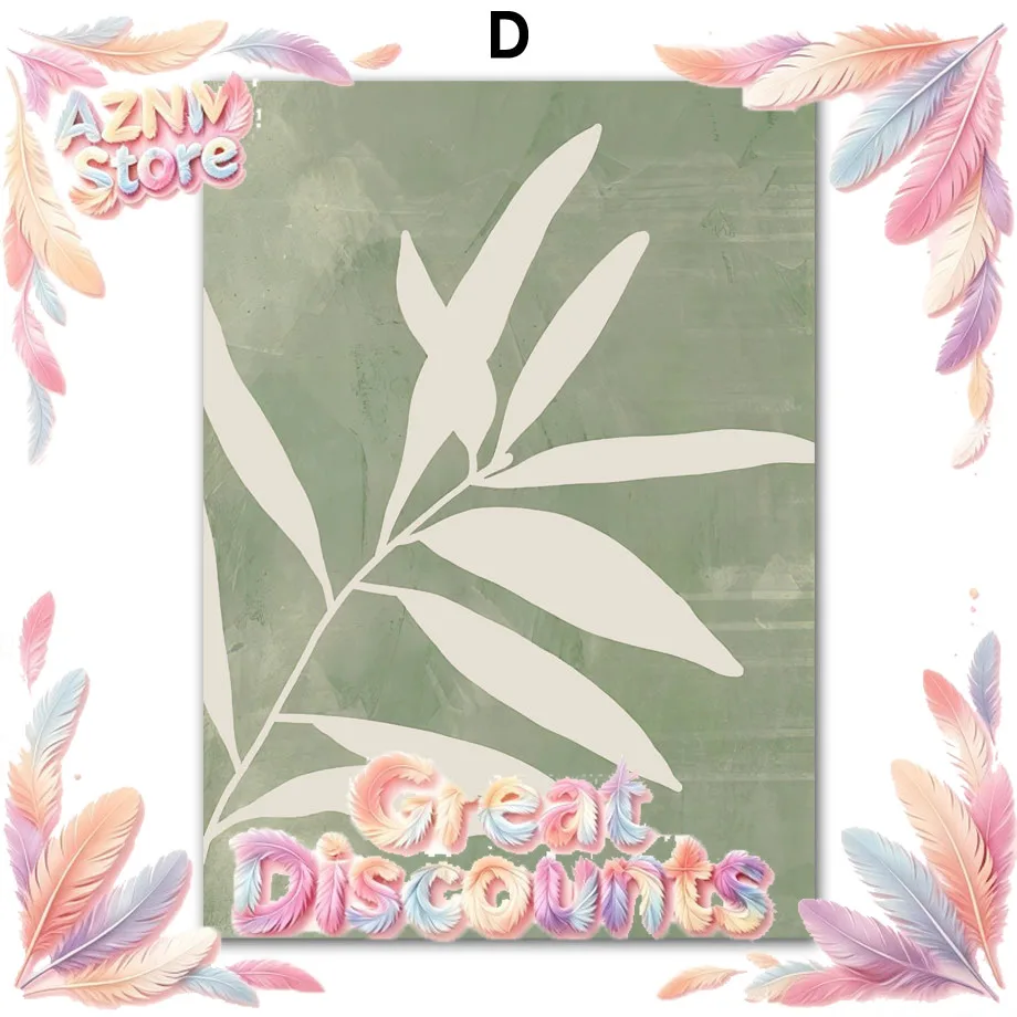 2026 Plant Leaves Rainbow Geometry Abstract Boho Wall Art Canvas Painting Nordic Posters & Prints Wall Pictures For Living Room 