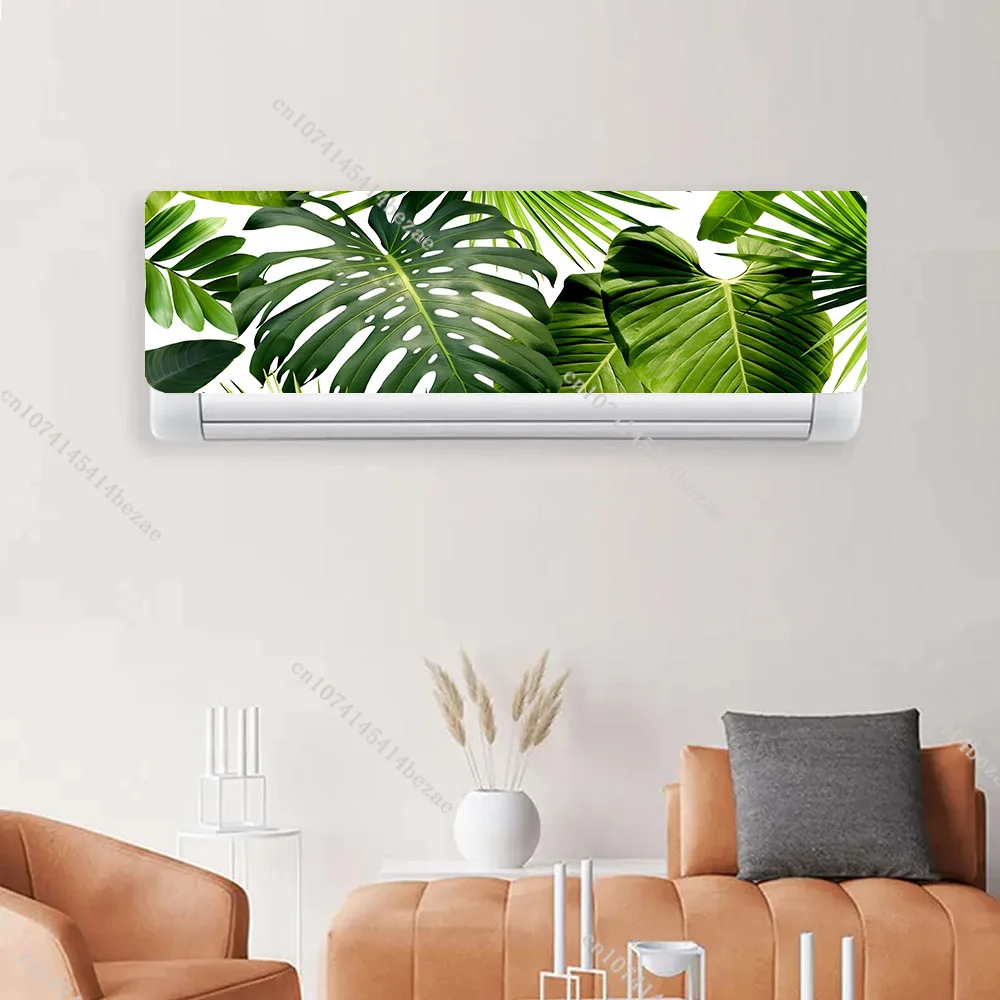 Simple Green Plant Air Conditioner Sticker PVC Waterproof Home Decoration Poster Hanging Air Conditioner Decoration Sticker