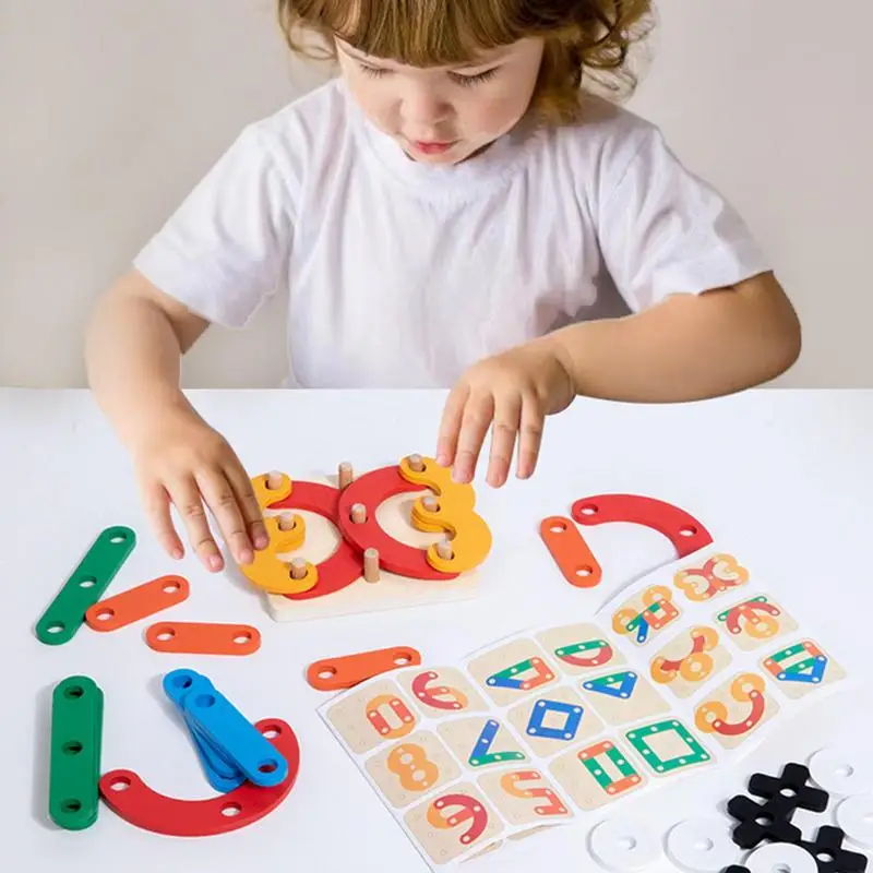 Tic-Tac-Toe Board Montessori Varietà Puzzle XO Gioco da tavolo per scacchi Famiglia Bambini Mini gioco Tik Tak Toe per bambini Festa di compleanno