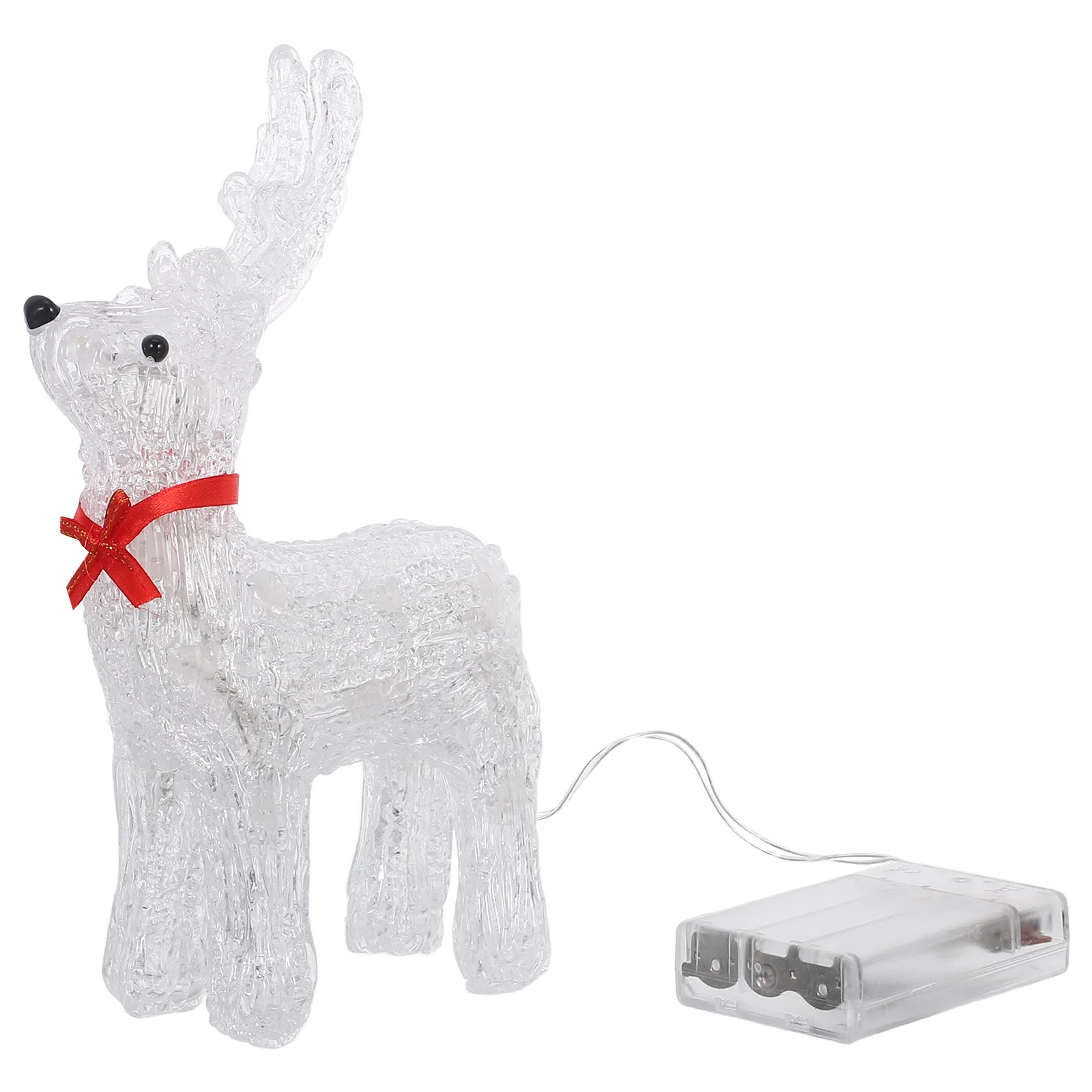 

Light-Up Reindeer Christmas Figure Plastic Sculpture Centerpiece Holiday Tabletop Decor Reindeer Ornament Christmas Window