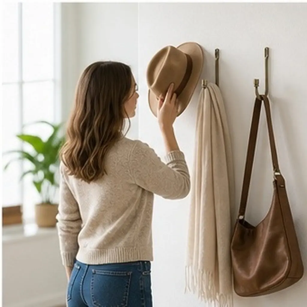 1Pair Wall Hooks Curtain Hold Backs U Shaped Curtain Tie Backs Alloy Drapery Hooks Home Decor Multi Use Tiebacks