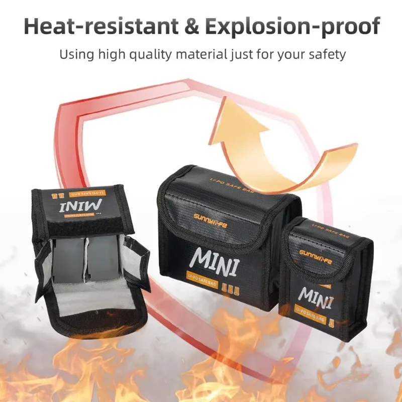 حقيبة أمان لبطارية ليثيوم بوليمر من Sunnylife لـ DJI Mini 5/4/3 Pro/Mini 3 ملحقات حقيبة مقاومة للانفجار ومقاومة للحريق #2