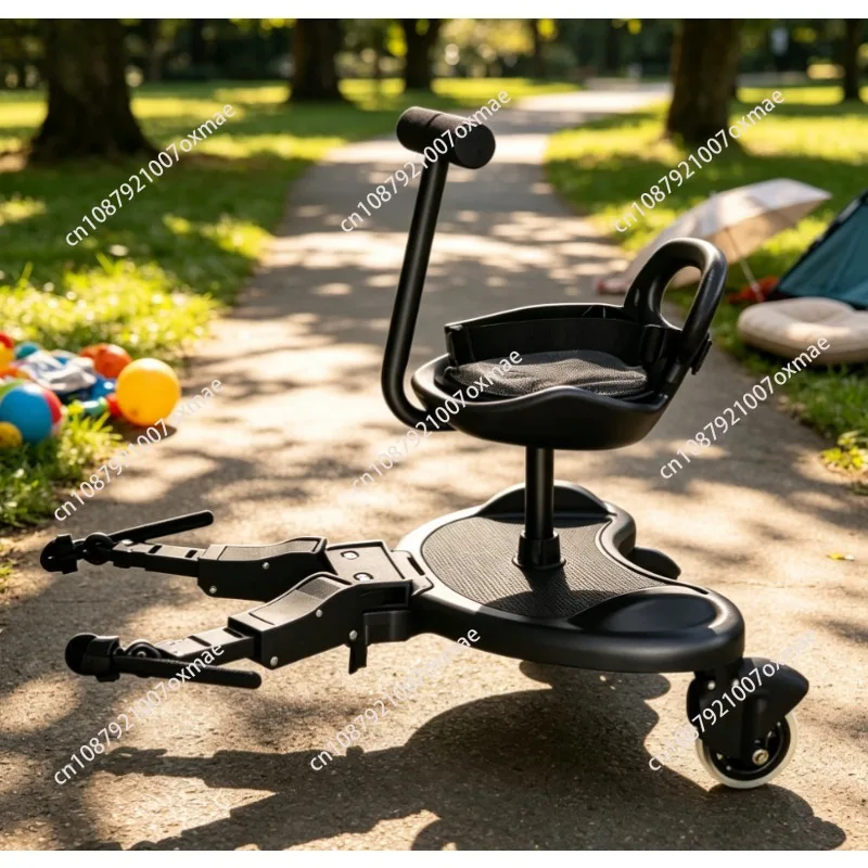 Stroller Rear Buggy Board Trailer, Auxiliary Scooter Board for Second Kid, Twin Travel Accessory