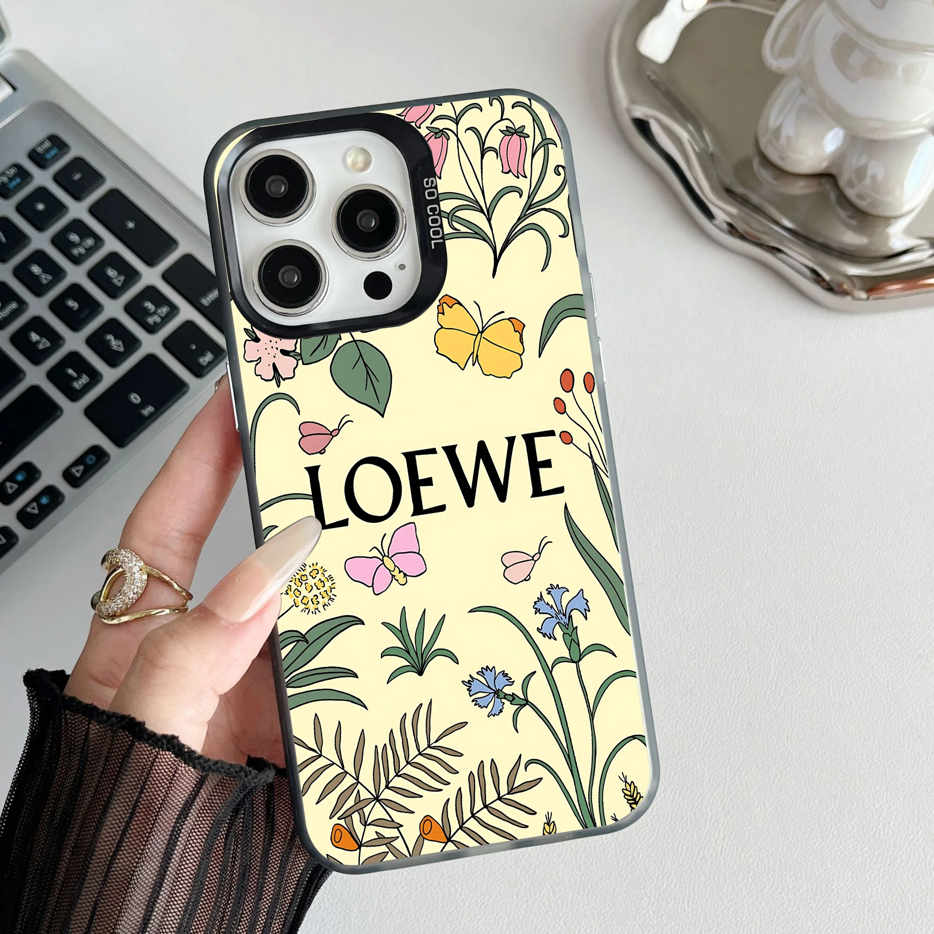 Luxury Phone Case For iPhone 16 15 14 13 12 11 mini Pro Max X XR XS MAX 8 7 Plus Anti Fall Matte Back Cover L-LoeWe-S Shell