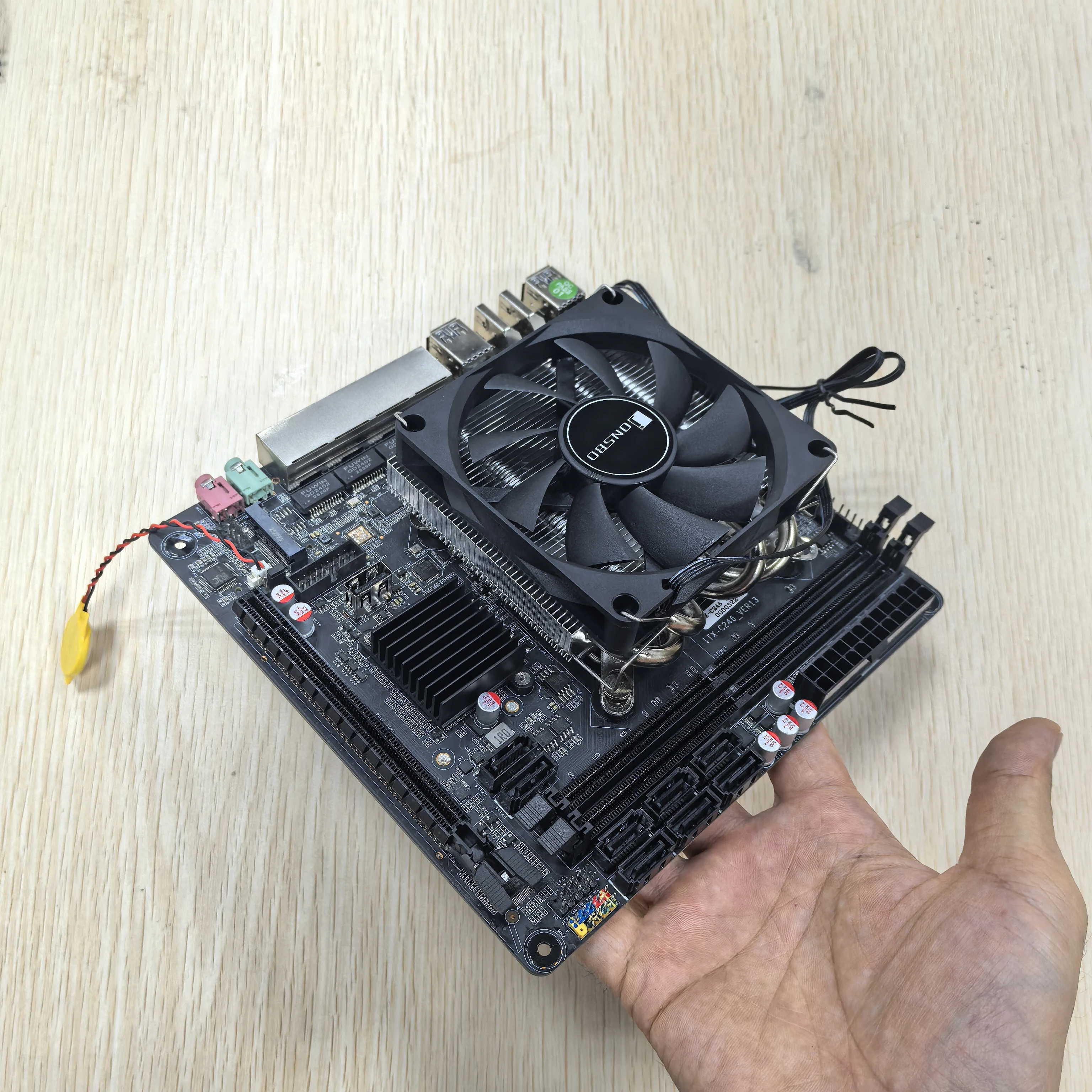 C246 NAS Motherboard 8 SATA, I219 VPro Gigabit + 3×I226-V 2.5G LAN, 2 DDR4 Slots, 3 M.2 PCIe X16, Support Xeon E-2124/E-2124G