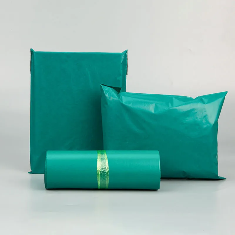 TETP 100Pcs Thicken Green Envelope Courier Bags Clothing Gifts Boxes Packaging Plastic Express Pouch Self Mailing Waterproof