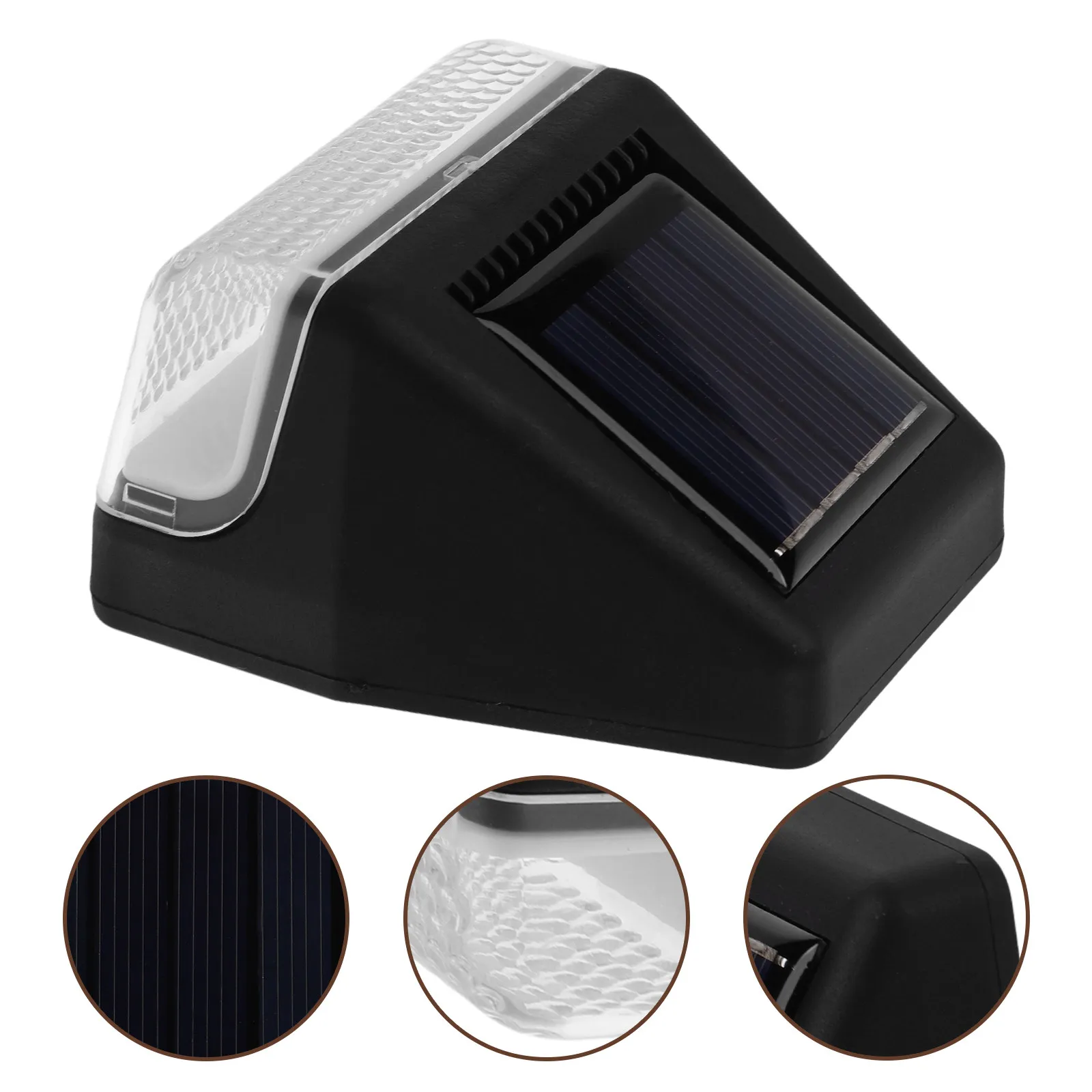 1Pcs Waterproof Solar Wall Lamp Outdoor LED Stylish Solar Powered Light with 2 Warm White Leds for Garden Fence Porch