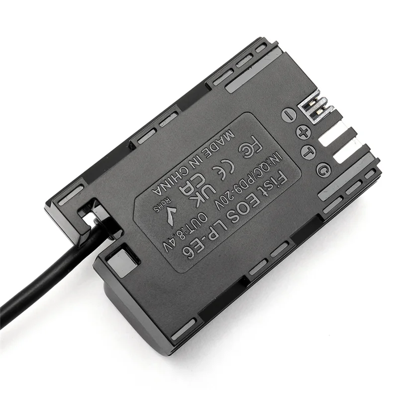 Hot sale Replace LP-E6 Dummy Battery for EOS5D MarkIV/5D Markll5DS/5DSR/5D Mark Il/6D Mark Il/EOS6D/7D Mark 11/7D EOS60D