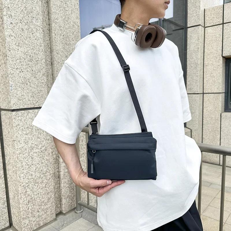 

Nylon Crossbody Bag Unisex Waterproof Messenger Bag Lightweight Outdoor Daypack with Anti Theft Pocket for Travel Hiking