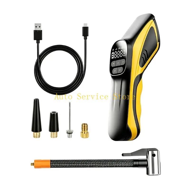 462A Powerful 120W Battery Powered Tire Pump With Pressure And Backup Energy Feature