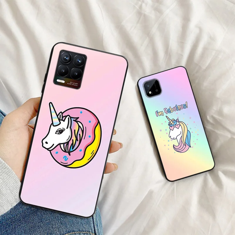 Soft Phone Cases For Pixel 8a 7a 6a 7 6 8 Rainbow Unicorn Agnes Honor X8b X9b X7b 70 90 X6 X7 X8 X9 A Magic5 Black Matte Cover