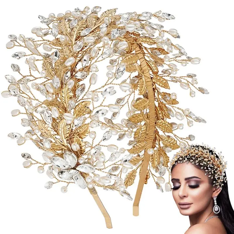 

Wedding Hair Band Bridal Headband Rhinestone Wedding Hair Accessories For Brides Bridesmaids Flower Wedding Dress Accessories