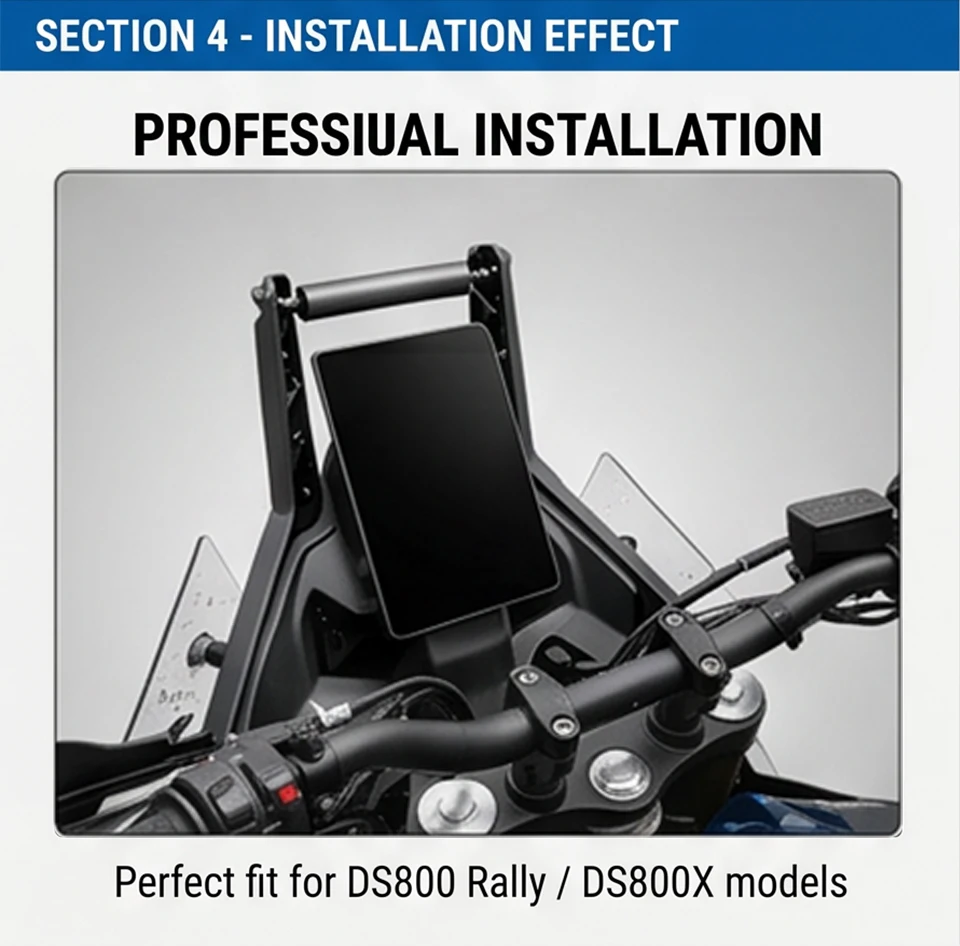 Für Loncin Voge DS800 Rally DS800X DS 800 Motorradzubehör Handyhalterung Ständer GPS-Navigationsplattenhalterung – Detail 2