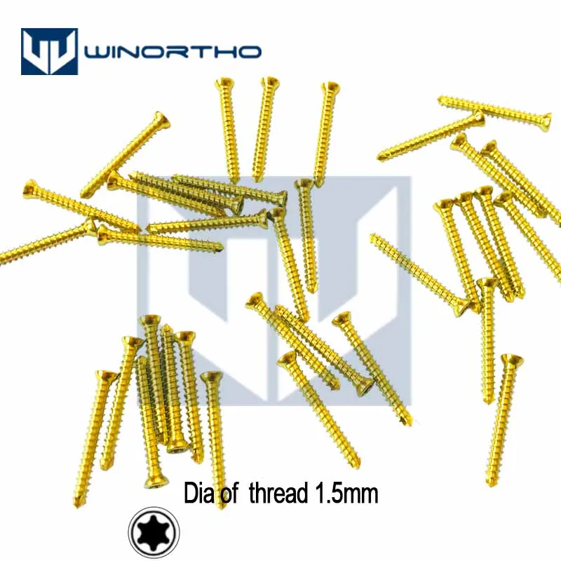 Śruba kortexowa tytanowa 1.5/2.0/2.4/2.7mm ALPS instrumenty ortopedyczne weterynaryjne zwierzę domowe winortho kyon śruby kortexowe