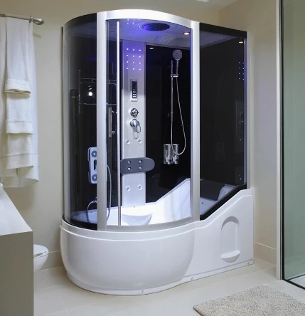 tempered glass bath room Shower room as a whole can take a bath, surf massage, household bathtub partition