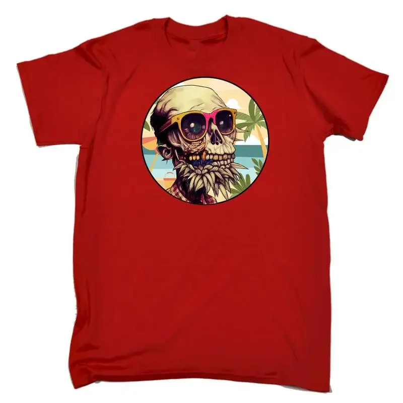 Zombies And Monsters Beach Scary Halloween Herren-T-Shirt mit lustigen Motiven