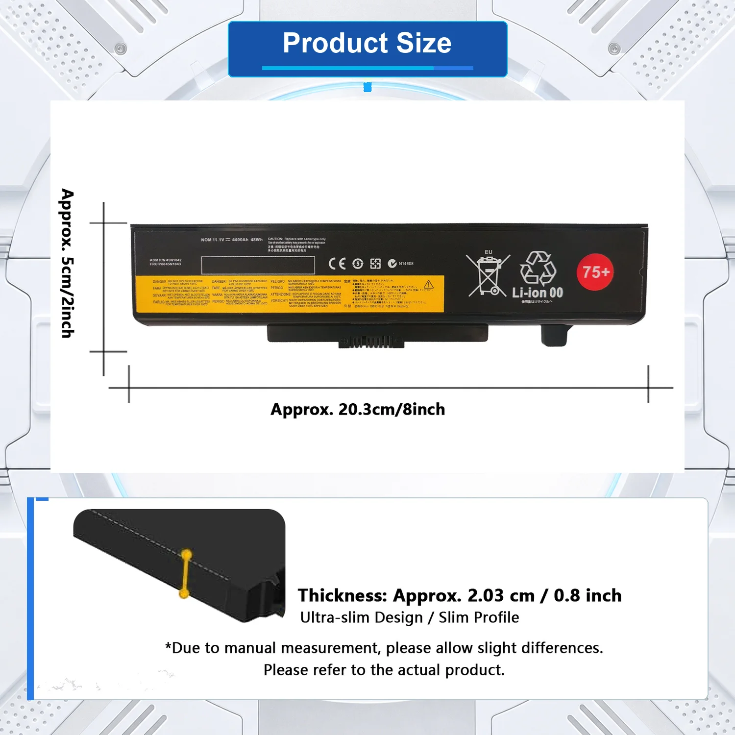 45N1042 48Wh 11.1V Laptop Battery For Lenovo ThinkPad Edge V580c E430C E430 V480u V480s E49G M490 Y485 Z480 K49A G480