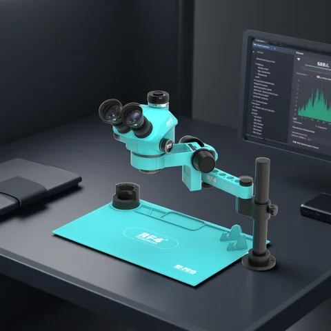 RF4 6 단 정밀 잠금 배율 줌, 360 ° 회전 조절 스윙 암, 범용 스테레오 현미경 RF7050TVPRO-F019