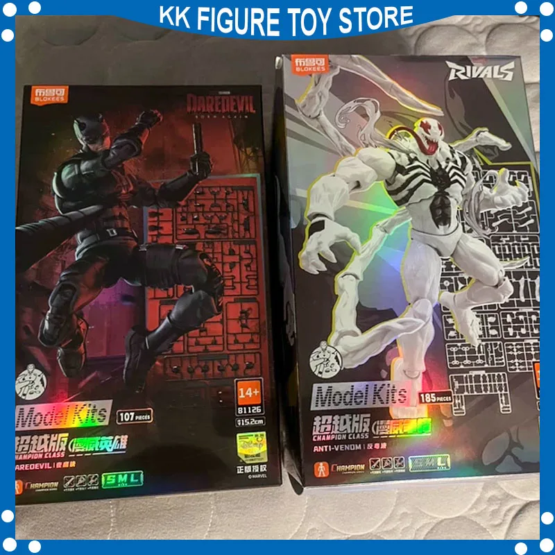 In Stock New Blokees Marvel Hero Champion Class Daredevil Anti-Venom Assembly Model Kits Ultron Action Figure robot model toys