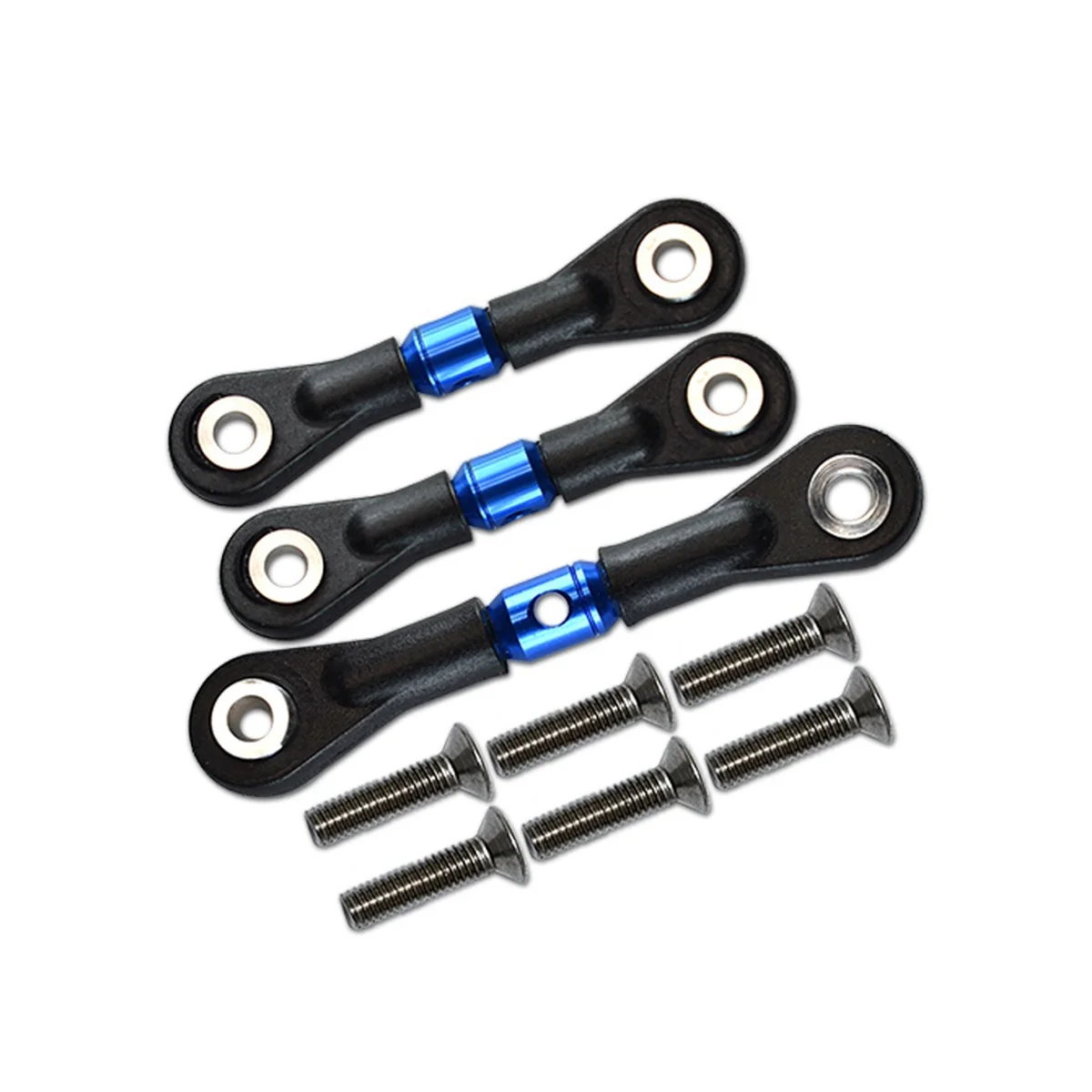 

3Pcs Steering Link Rod Servo Rod for Tamiya TT-02 TT-02T TT02 TT02T 1/10 RC Car Upgrades Parts Accessories,Blue