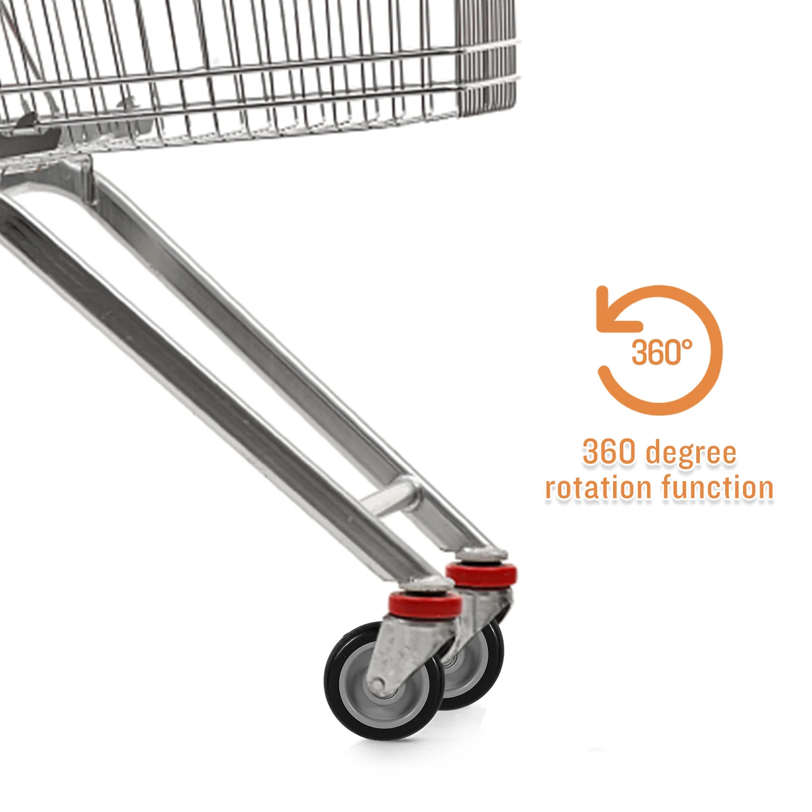 

4Pcs Grocery Cart Wheels Stylish Easy Install Universal Design Quiet Rolling Shopping Trolley Wheel Replacement