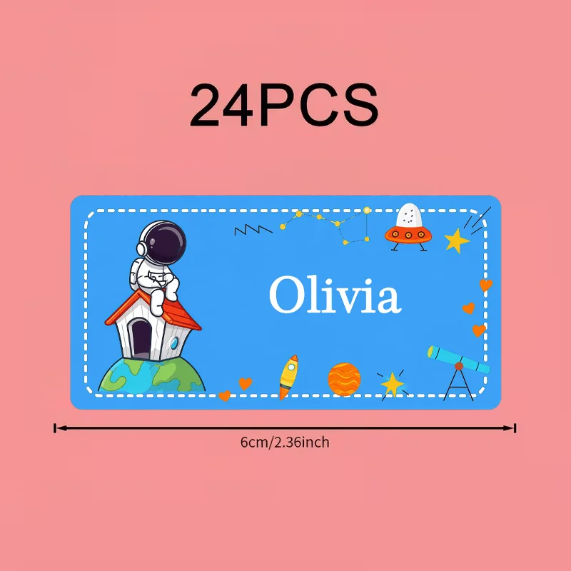 Customized Back-To-School Photo Name Stickers, Custom Text Labels, Personalized Labels for Schools, Offices, Water Bottles, Pencils - Non-Curling Adhesive Waterproof Name Tags, School Classroom Backpacks, Luggage, Back-To-School Gifts for Sons and Daughters