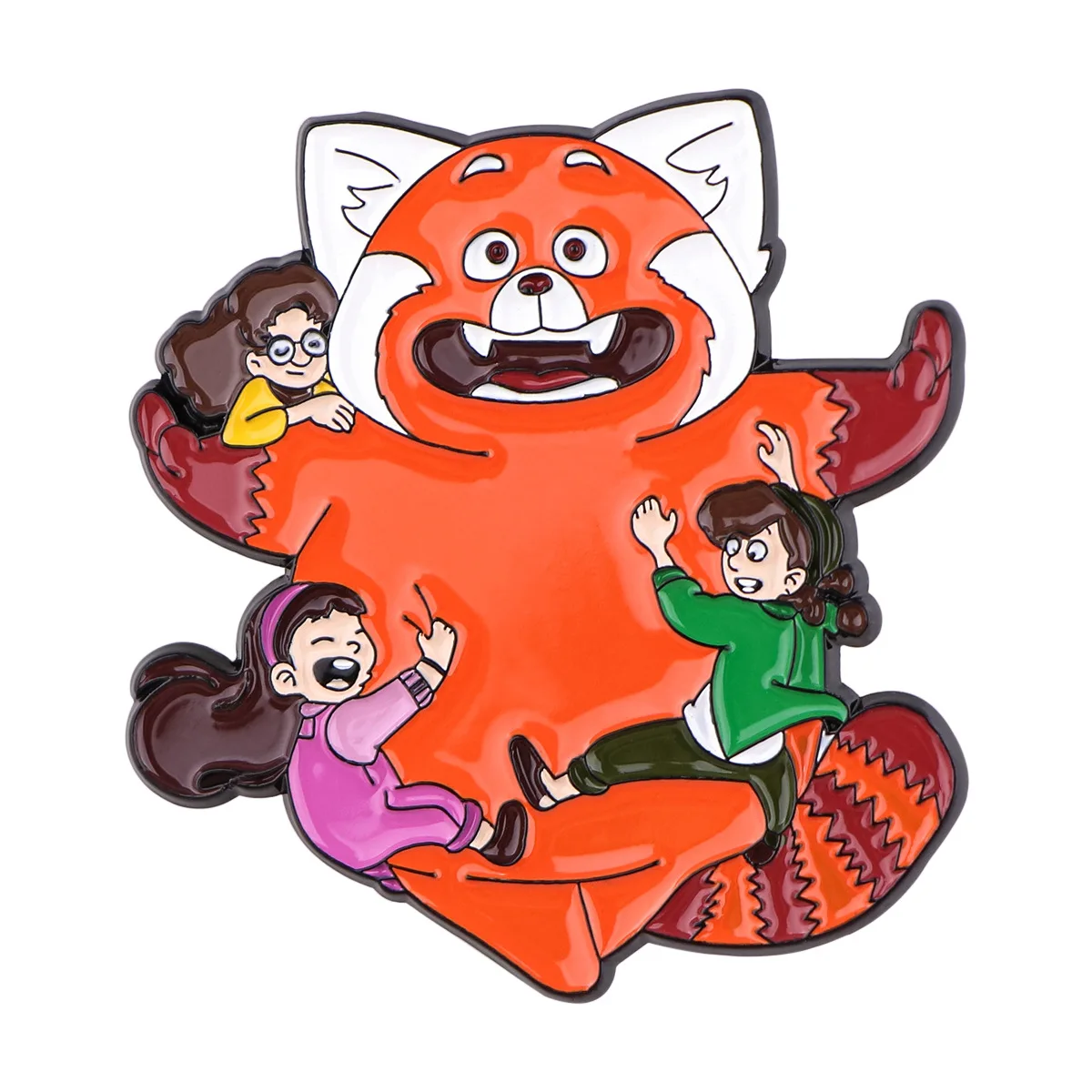 Disney Cartoon Turning Red Cute Panda Figure Brooch Enamel Pin for Backpack Bag Gifts for Fans