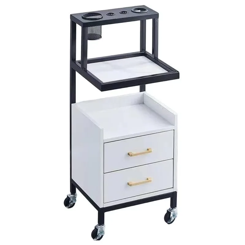 Portable Salon Trolley Installation Free Storage Cabinet Hair Beauty Equipment Rolling Cart Mobile Barber Nail Spa