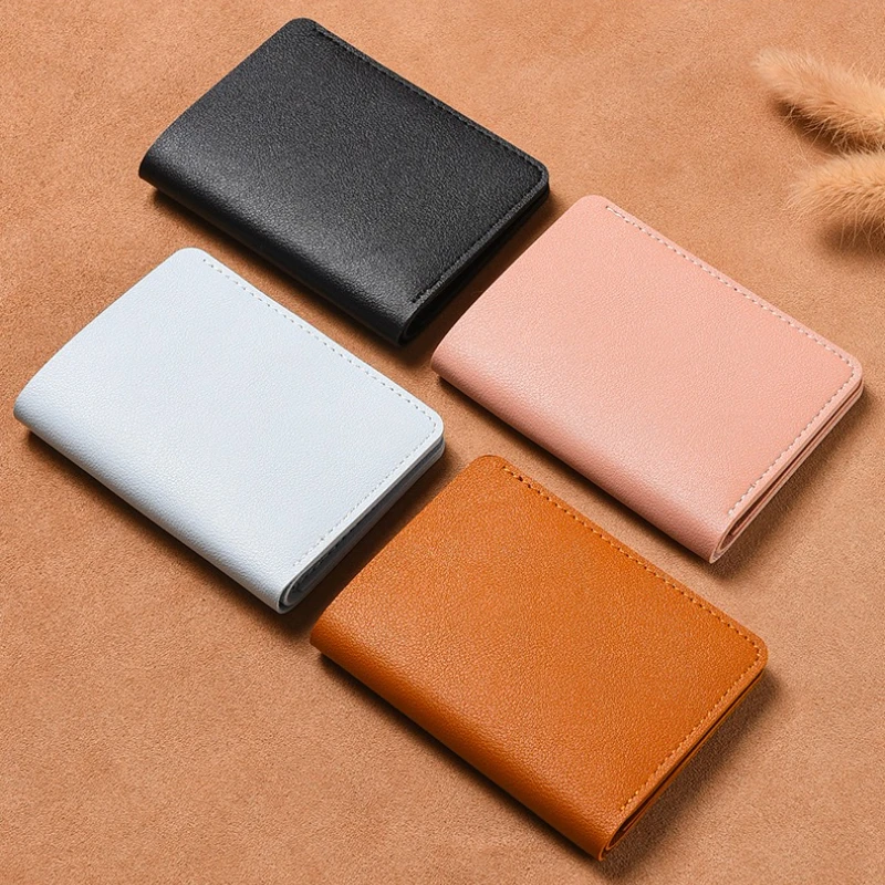 New Women's Wallet Folding Hasp Small Wallet Multi Slot Large Capacity Card Bag Male Student Soft Leather Wallet image 6