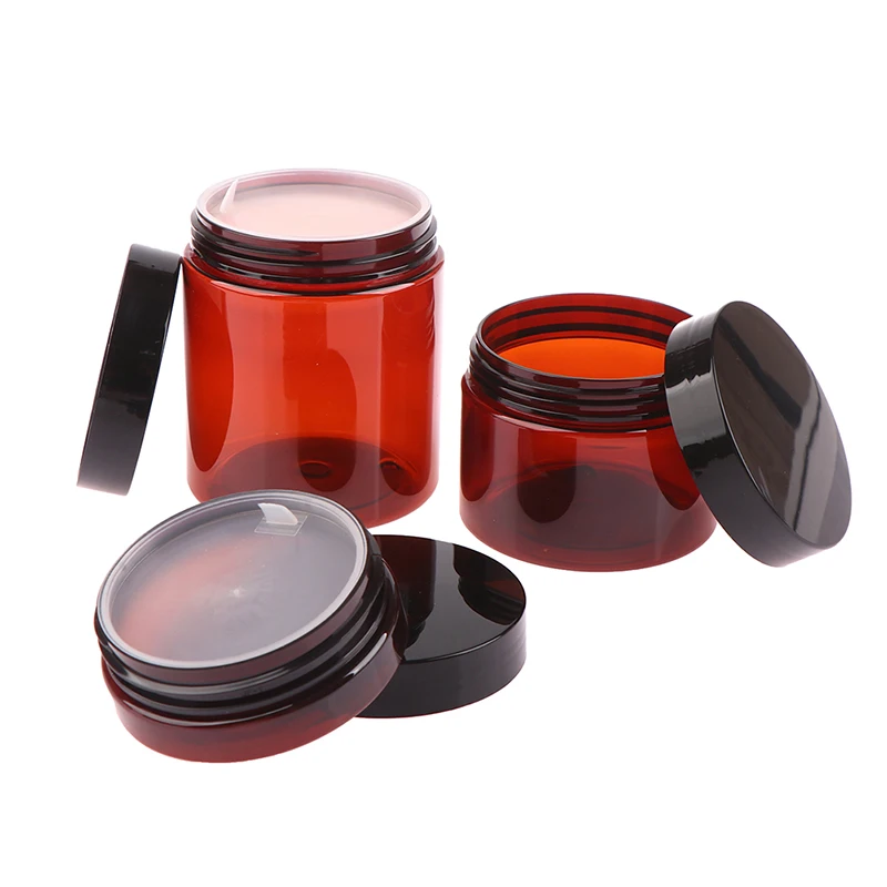 30-250ml Amber Brown Cosmetic Face Cream Bottles Lip Balm Sample Container Jar Beauty Refillable Empty Face Cream Bottle Jar 1pc