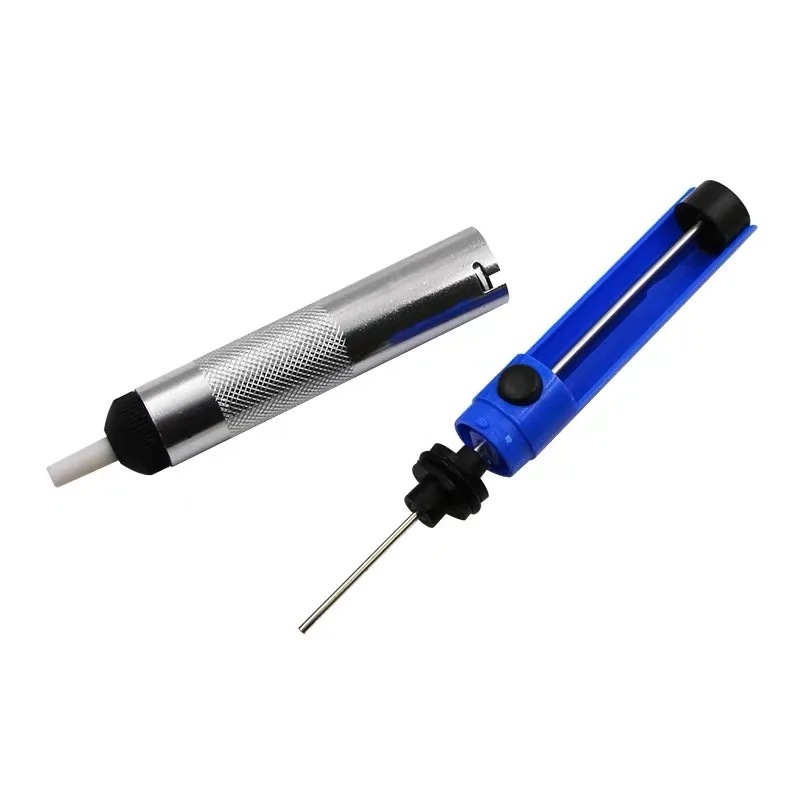 Imagem -02 - Alumínio Desoldering Sucção Bomba Ferramenta Solda Otário Tin Pen Remoção Dispositivo Azul Vácuo Solda Ferro Dessolder Quente