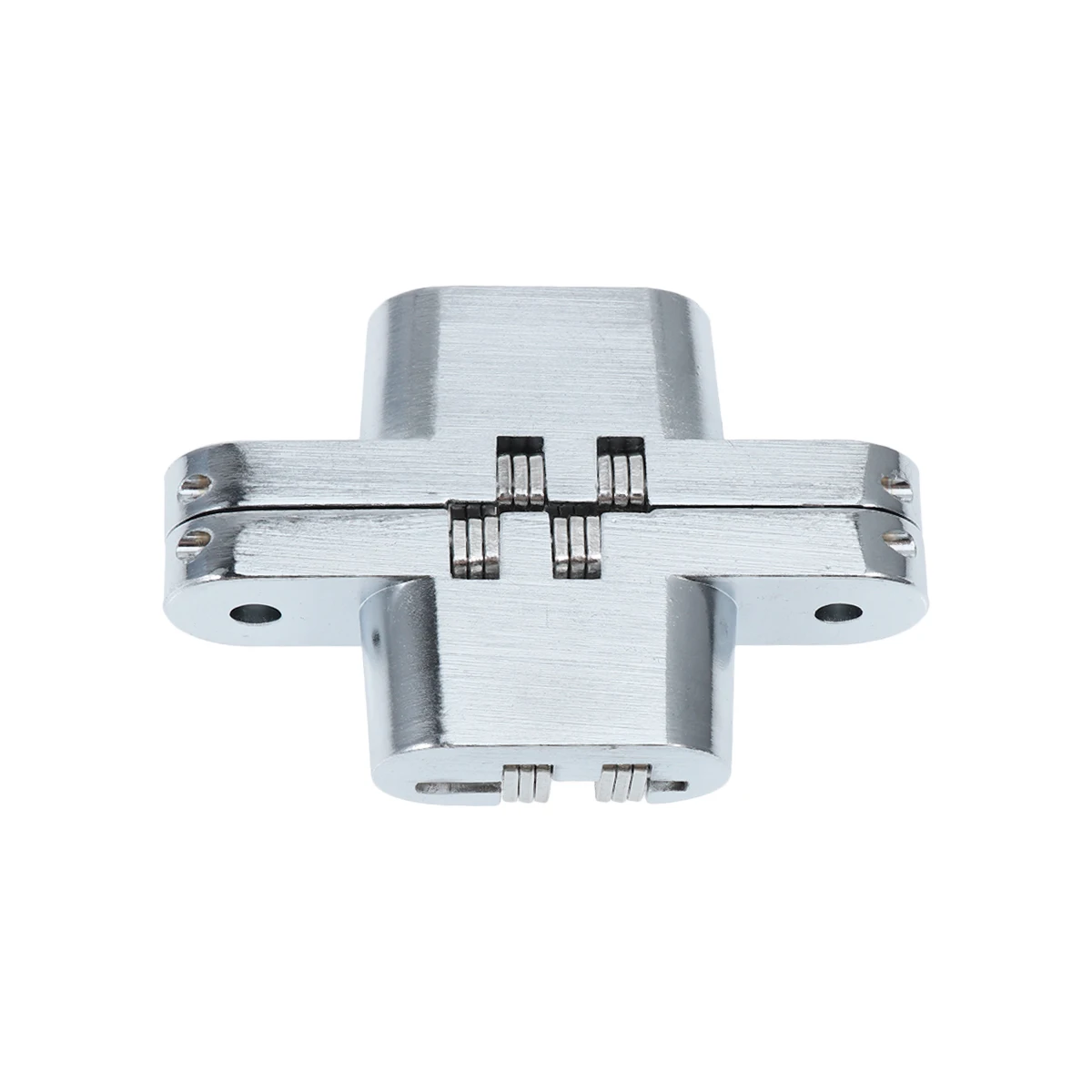 Stainless Steel Concealed Hidden Door Hinge Foldable Cross Hinge For Wooden Door Cabinet Table 45X13Mm Silver