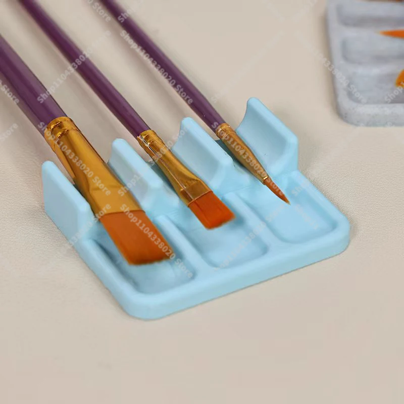 حامل مسند فرشاة الرسم، حامل فرش اللوحات البلاستيكية البيضاء، مساند صينية التنقيط للرسم المختلف #4