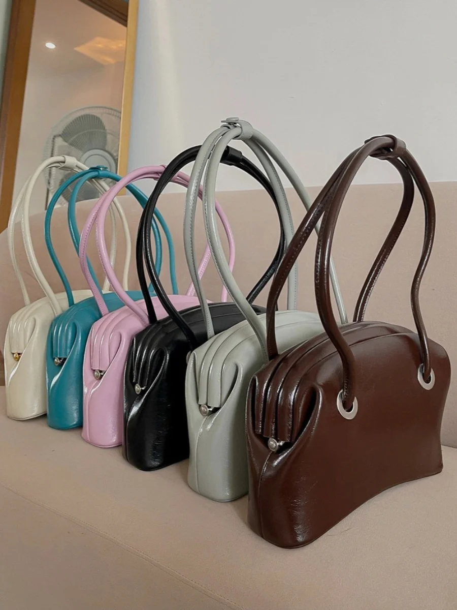 

Bort.osoi New Fi Head Bag Ретро Французская сумка для хлеба Сумка на одно плечо Сумка для подмышек Женская сумка из воловьей кожи с длинной ручкой