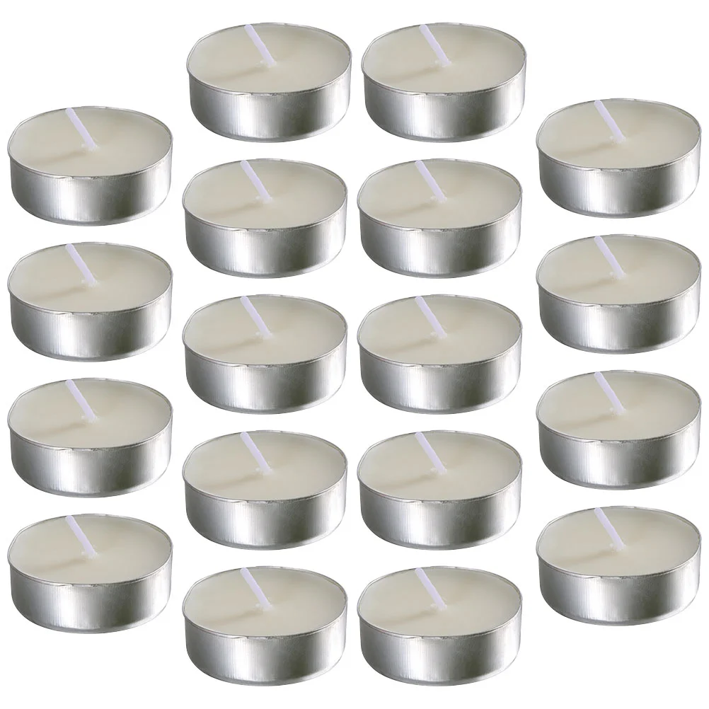 

50 Pcs Round Scented Wedding Tealight Candles Lights Small Multifunction Travel