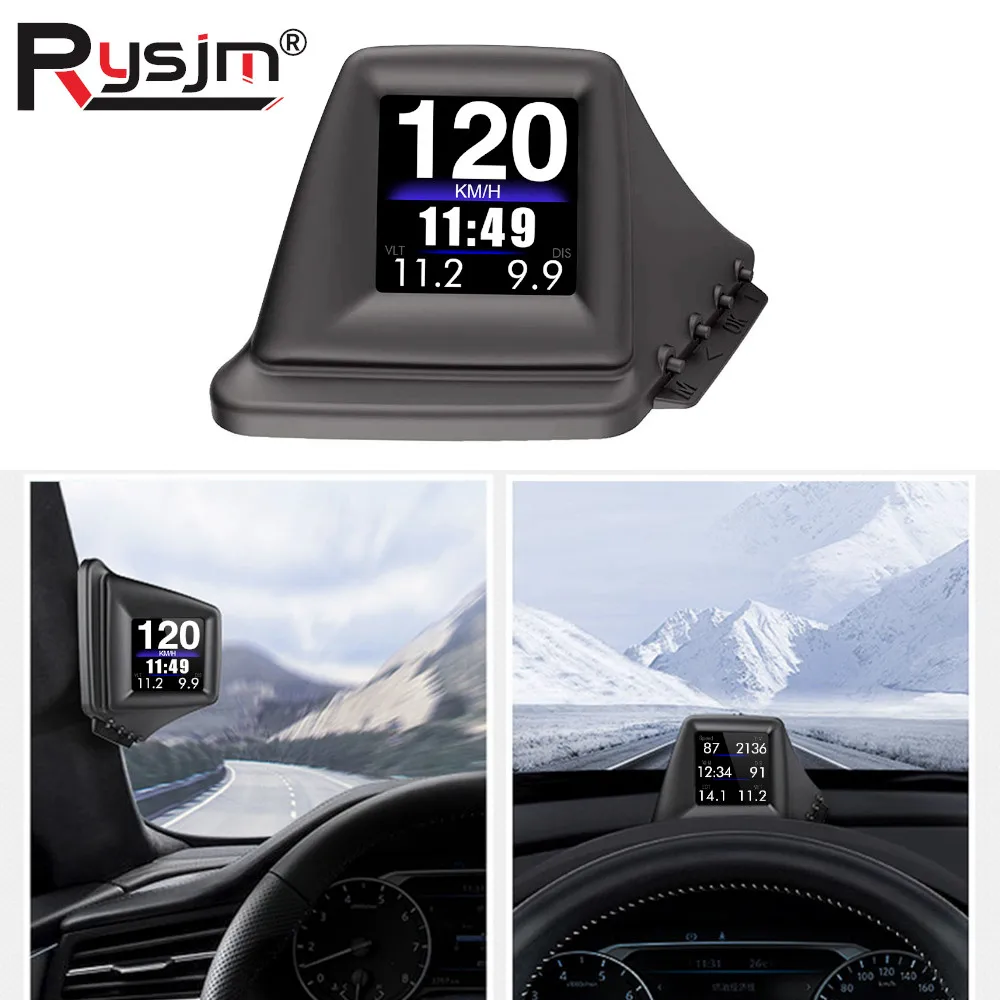 Head UP Display OBD2 HUD On-board Computer RPM Turbo HUD Oil Pressure Water Temp Speedometer Projectors Car Accessories