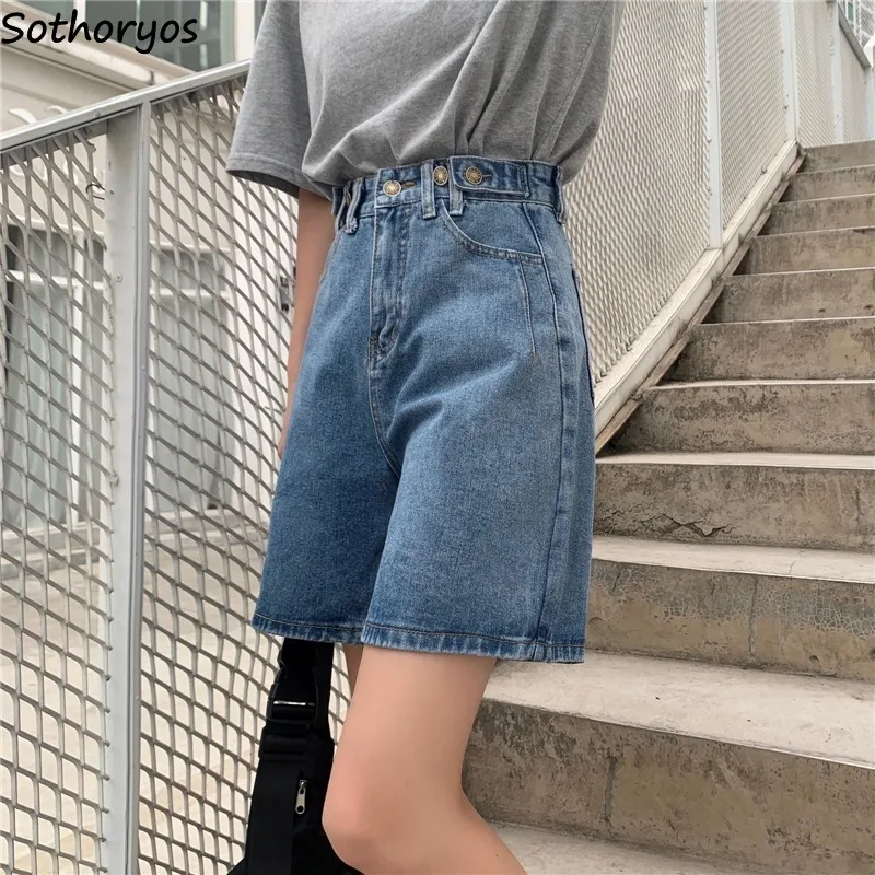 夏のデニムショートパンツ レディース ゆったり カジュアル ハイウエスト 個性的 ストリートウェア オールマッチ ヴィンテージ カレッジガールズ ウォッシュド 韓国ファッション