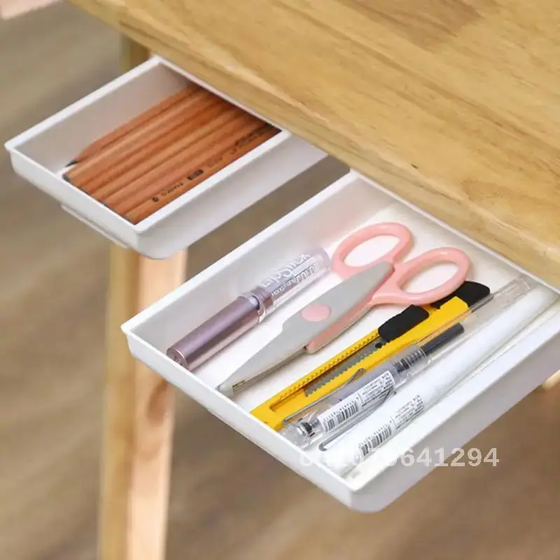 

Invisible Desktop Organizer Drawer Type Storage Box for Office Desk and Student Stationery